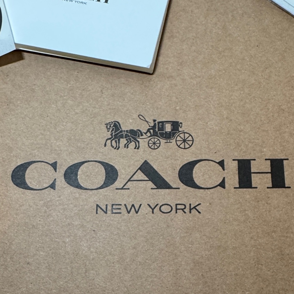 Authentic Coach Brown Gift Box with Sticker, Card, and Tissue Paper. New. - Picture 2 of 14